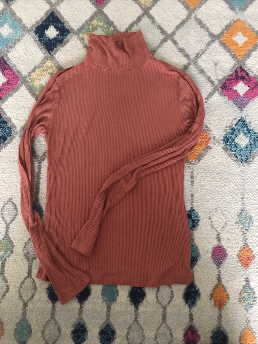 Forever 21 Ribbed Turtle Neck Dusty Rose Size M